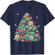Succulent Christmas Tree Cactus Gardener Xmas - Adult, Black, Small, Short Sleeve, Modern Humorous, Holiday, Christmas T-Shirt - T-Shirt | Navy