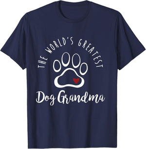 The Worlds Greatest Dog Grandma Pet Love Fur Gift T-Shirt - T-Shirt | Navy