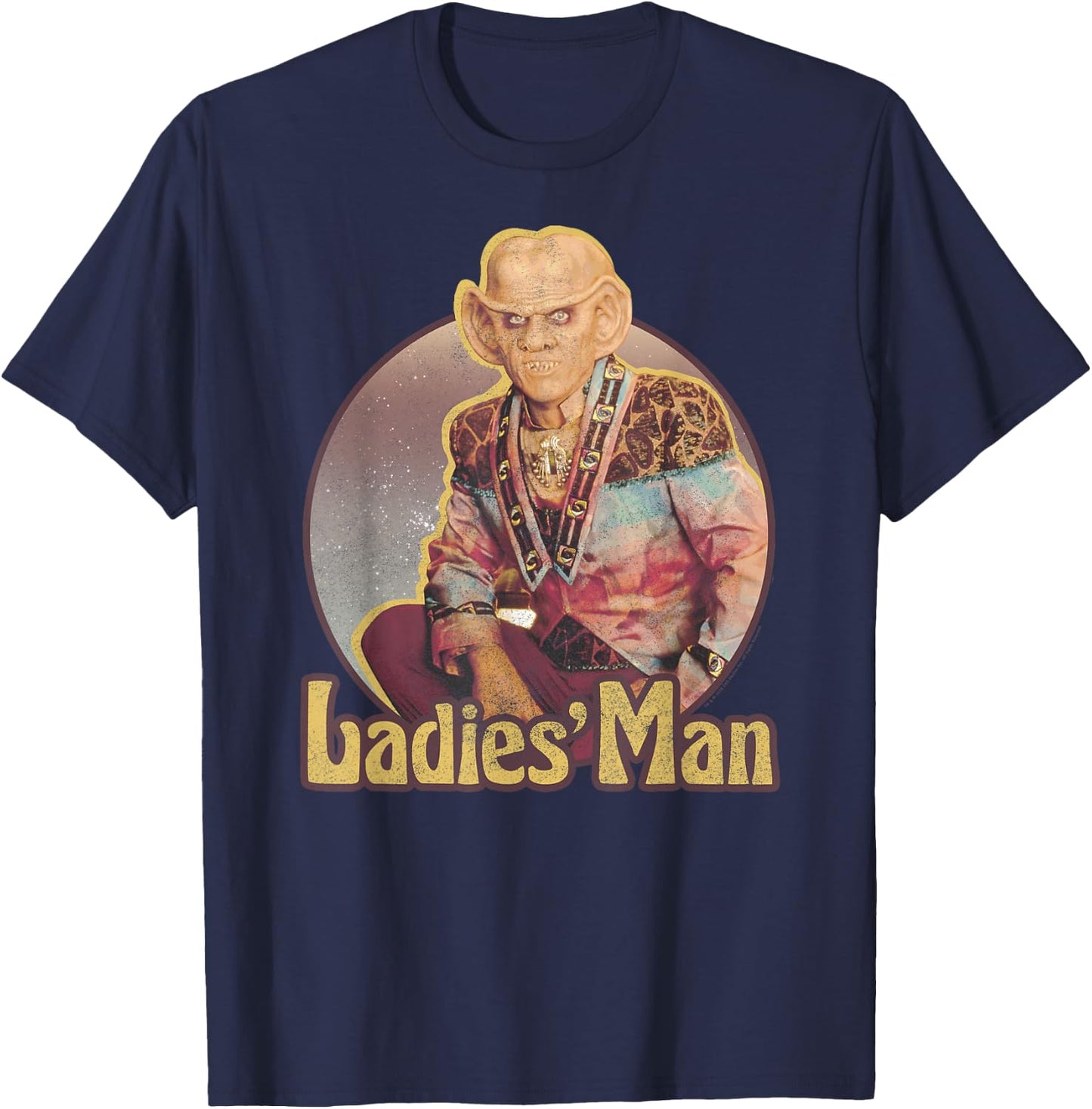 Star Trek: Deep Space Nine Quark Ladies' Man Vintage T-Shirt - T-Shirt | Navy