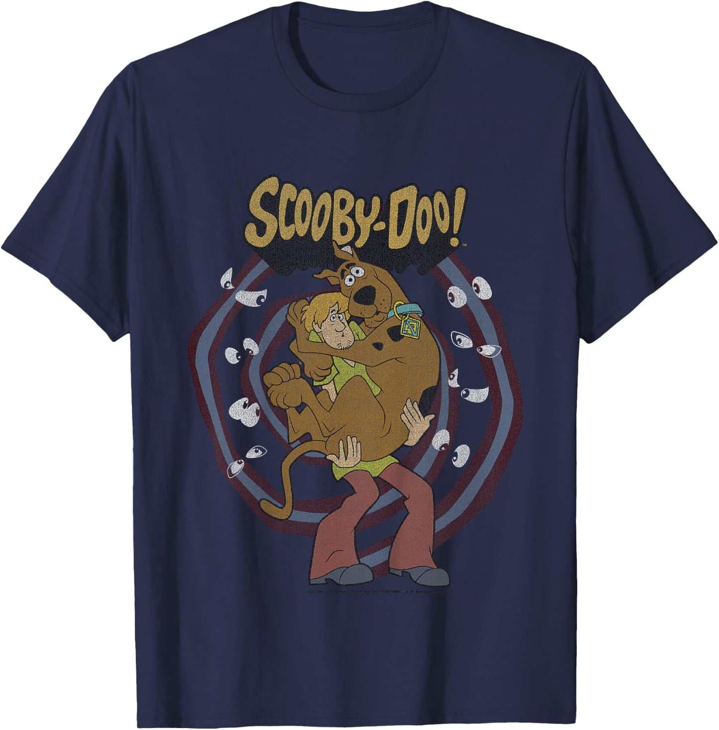Kids Scooby-Doo Shaggy And Scooby Spiral Eyes Portrait T-Shirt - T-Shirt | Navy