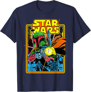 Star Wars Boba Fett Bounty Hunter Comic Book Cover T-Shirt - T-Shirt | Navy