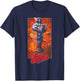 DC Comics Lobo Pose Adult Black Cartoon T-Shirt - T-Shirt | Navy
