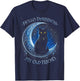 Hello Darkness My Old Friend Black Cat Moon Gothic Humor T-Shirt - T-Shirt | Navy
