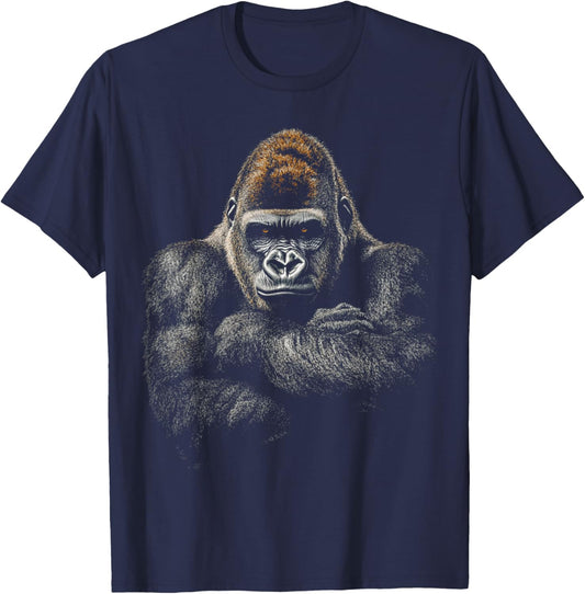 King Of The Jungle Gorilla T-Shirt - T-Shirt | Navy
