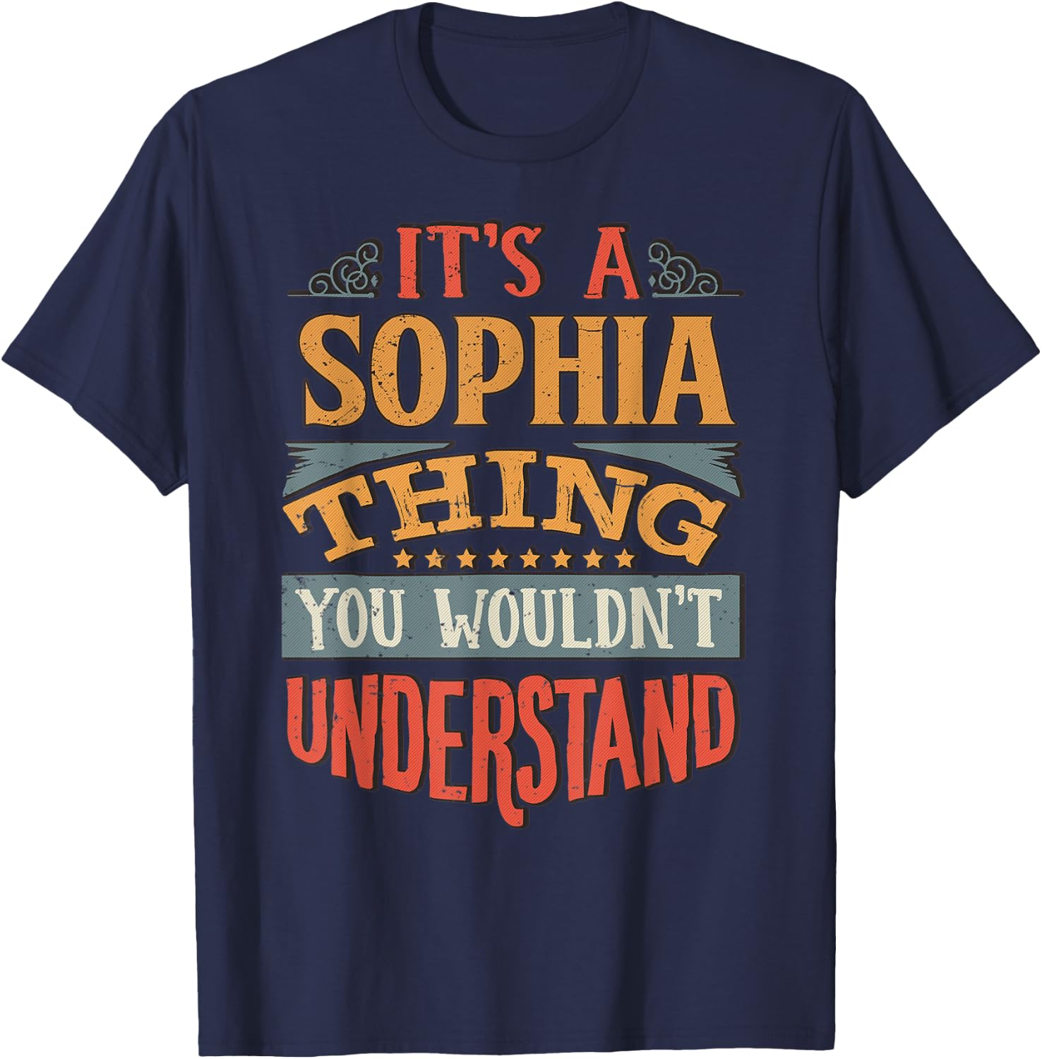 Sophia Name T-Shirt - T-Shirt | Navy
