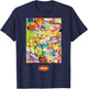 Group Shot Center Square All 90s Characters T-Shirt - T-Shirt | Navy