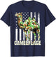 Funny Camel Zoo Animal Pun Camelflage Camo Meme Clothes T-Shirt - T-Shirt | Navy