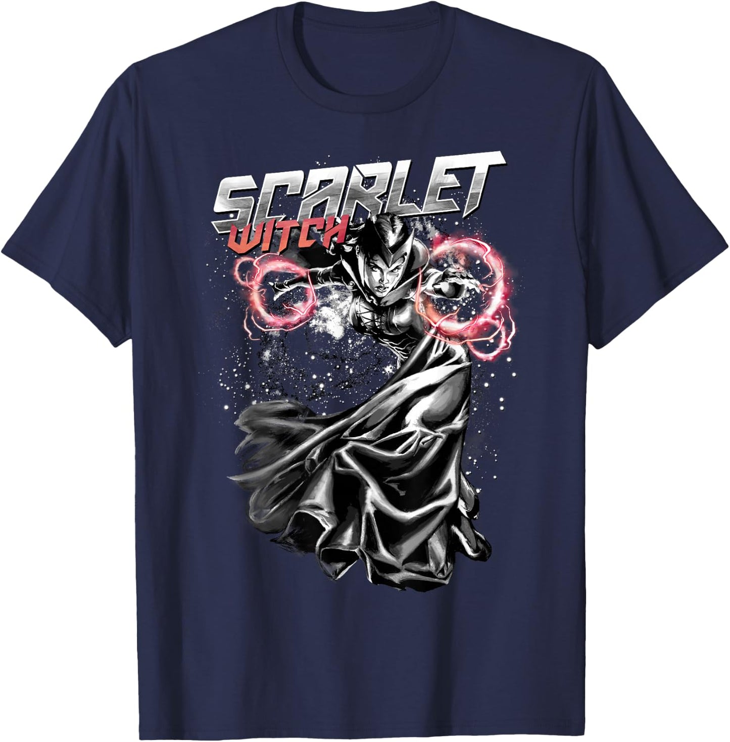 Marvel Scarlet Witch Fire Hexes Graphic T-Shirt - T-Shirt | Navy