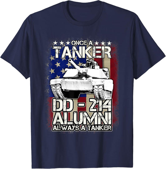 Tanker Shirt DD-214 Alumni Veteran Tanker T Shirt T-Shirt - T-Shirt | Navy