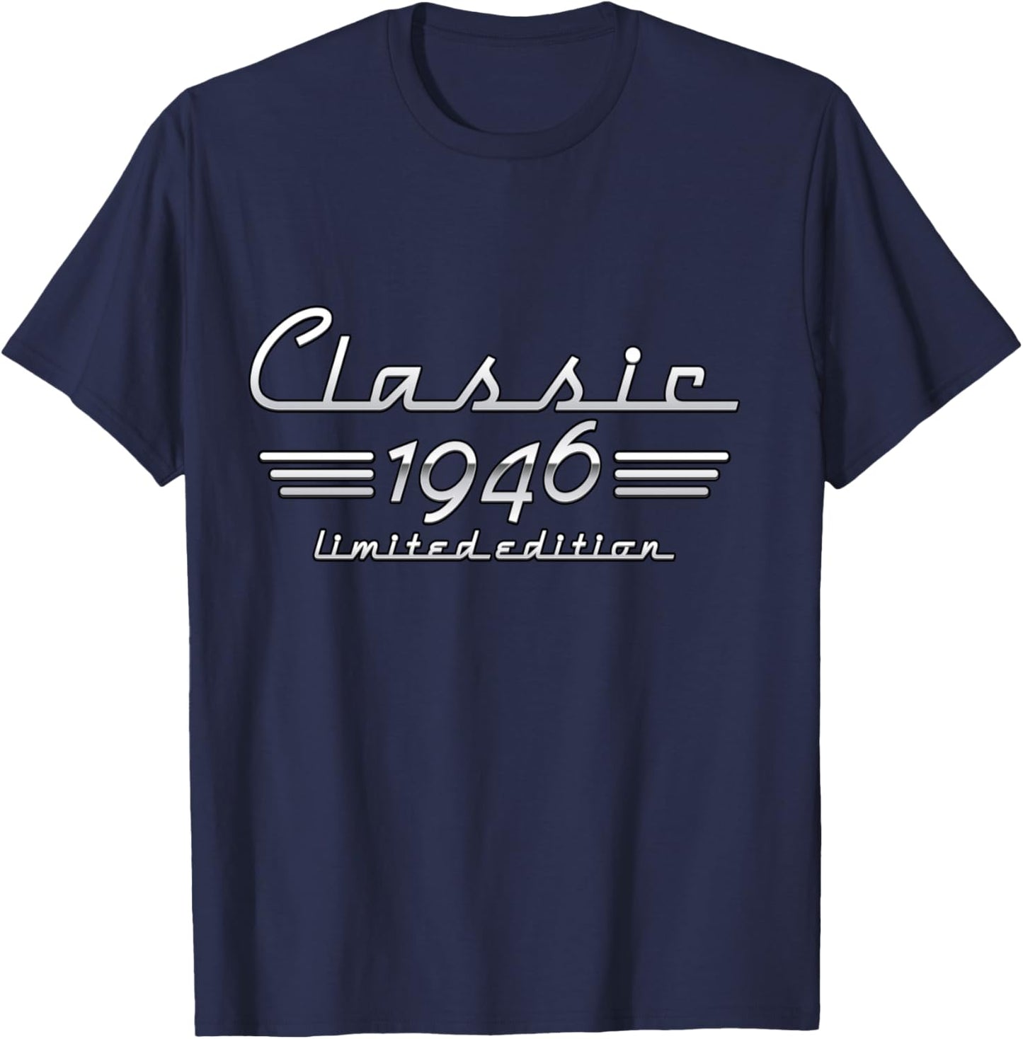 80 Yr Old Classic 1946 Limited Edition Men Dad 80th Birthday T-Shirt - T-Shirt | Navy