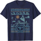 Disney Moana Stitch Ocean Voyage Pattern Ugly Sweater Style T-Shirt - T-Shirt | Navy