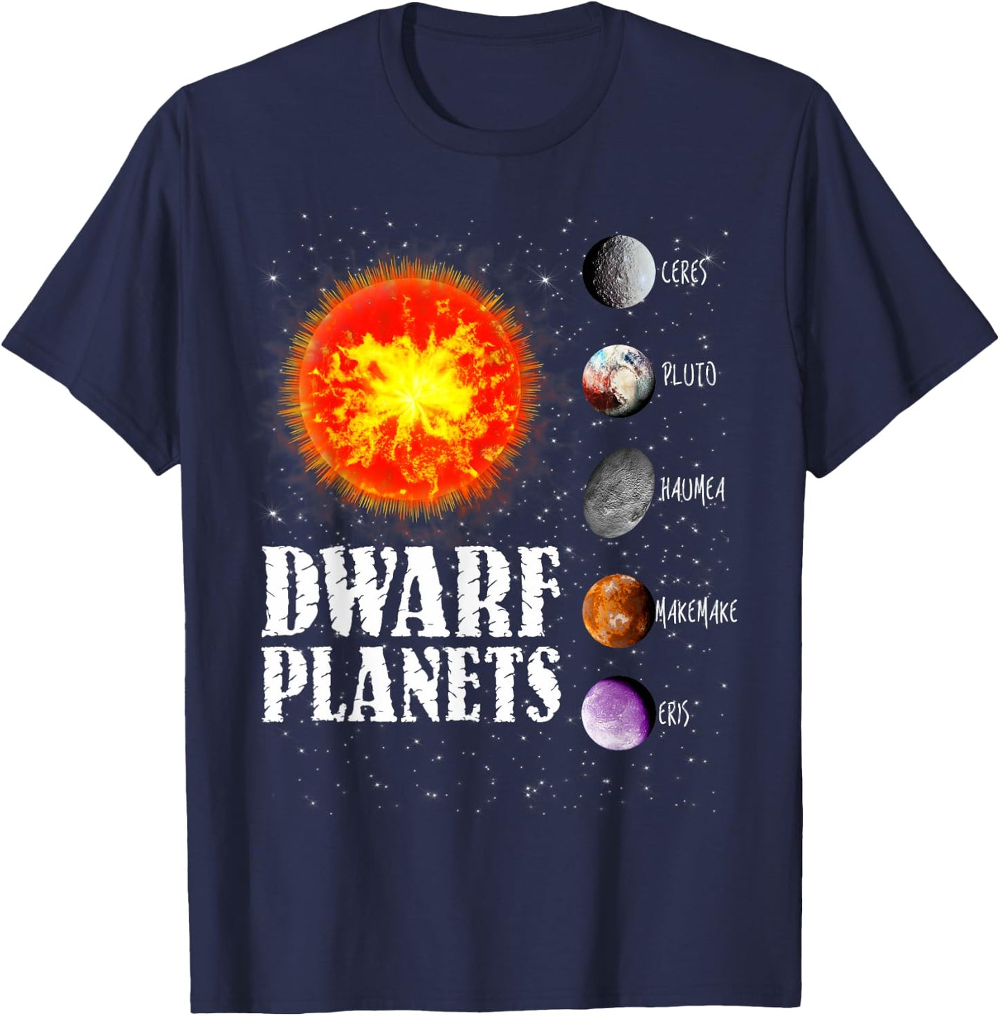 Solar System - Dwarf Planets Gift T Shirt T-Shirt - T-Shirt | Navy