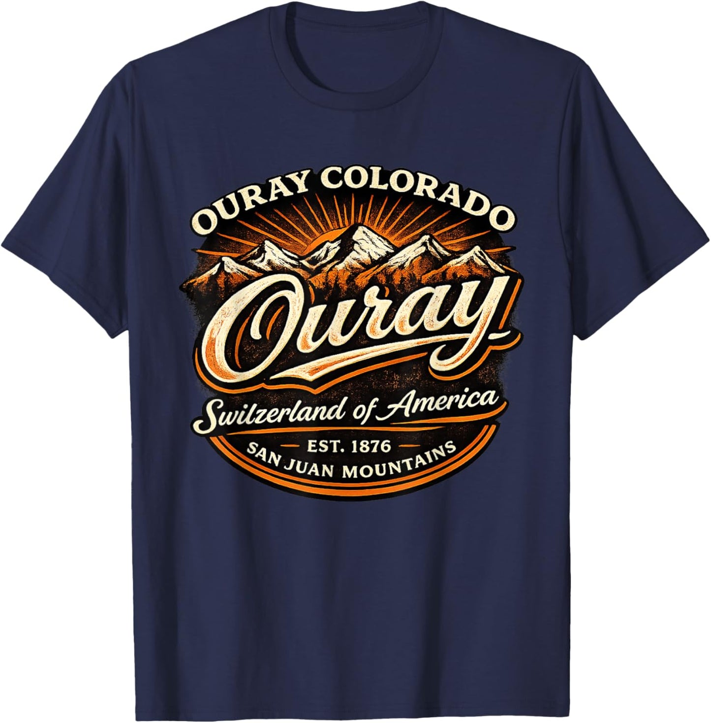 Ouray Colorado Vintage Switzerland of America T-Shirt - T-Shirt | Navy