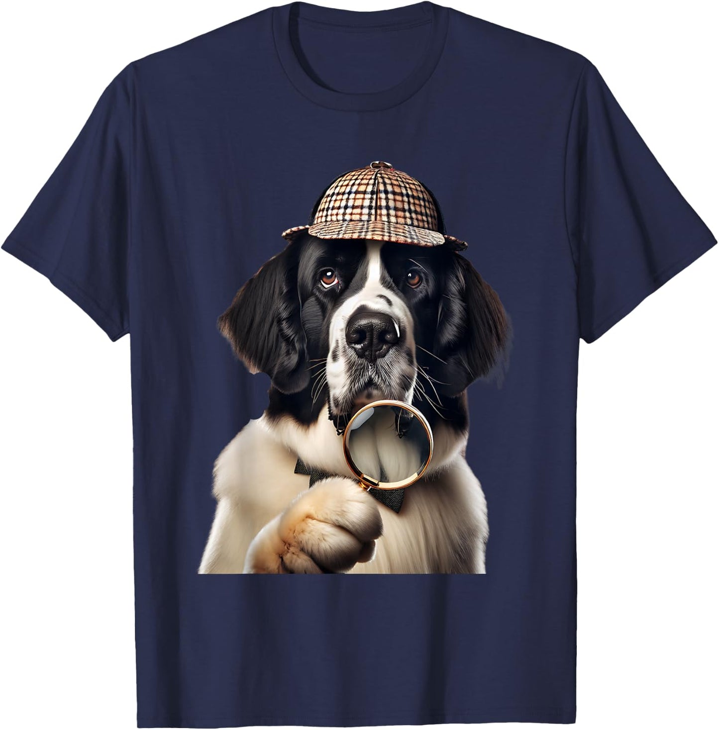 Landseer Newfoundland Dog T-Shirt - T-Shirt | Navy