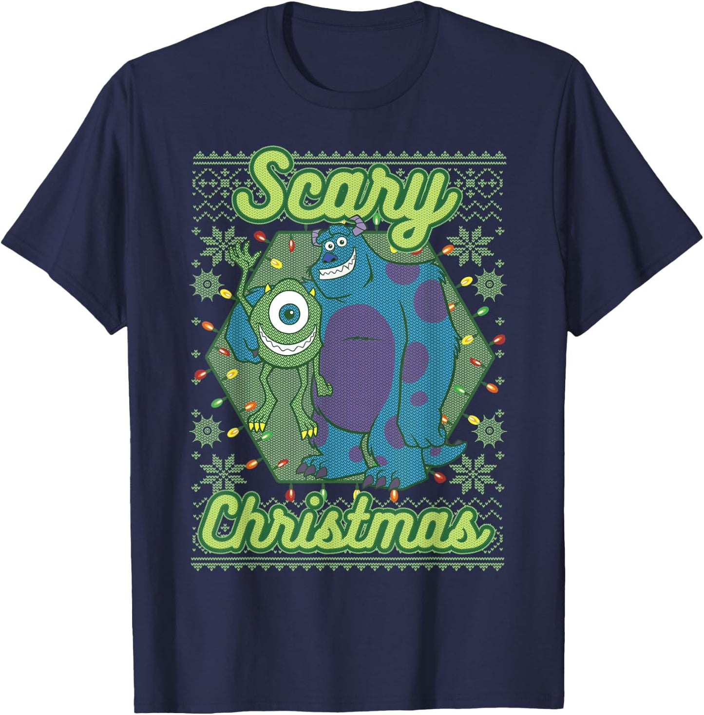 Disney Pixar Monsters University Scary Christmas T-Shirt - T-Shirt | Navy