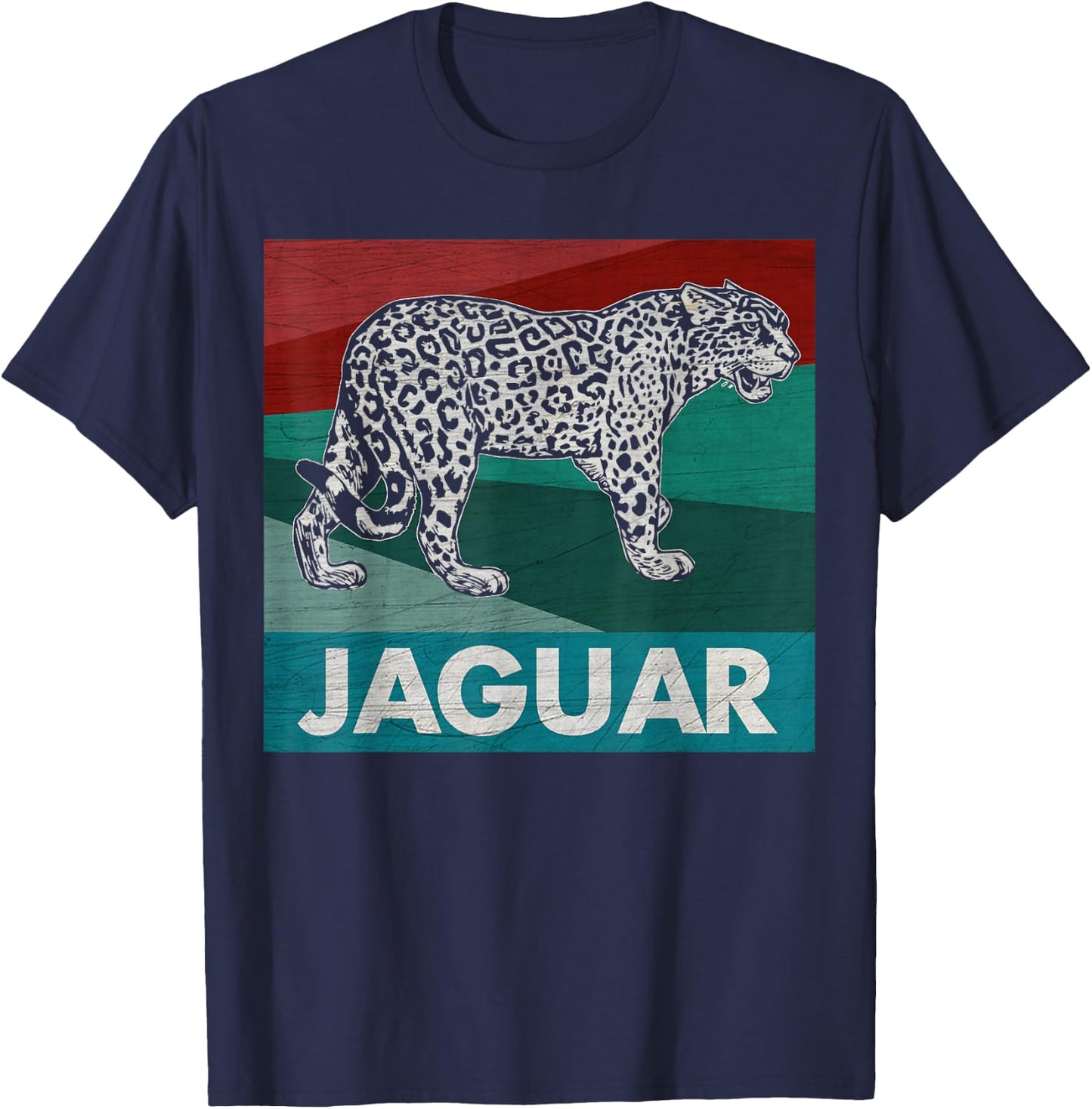 Retro Jaguar Shirt - Cool Vintage Style Print Gift T-Shirt - T-Shirt | Navy