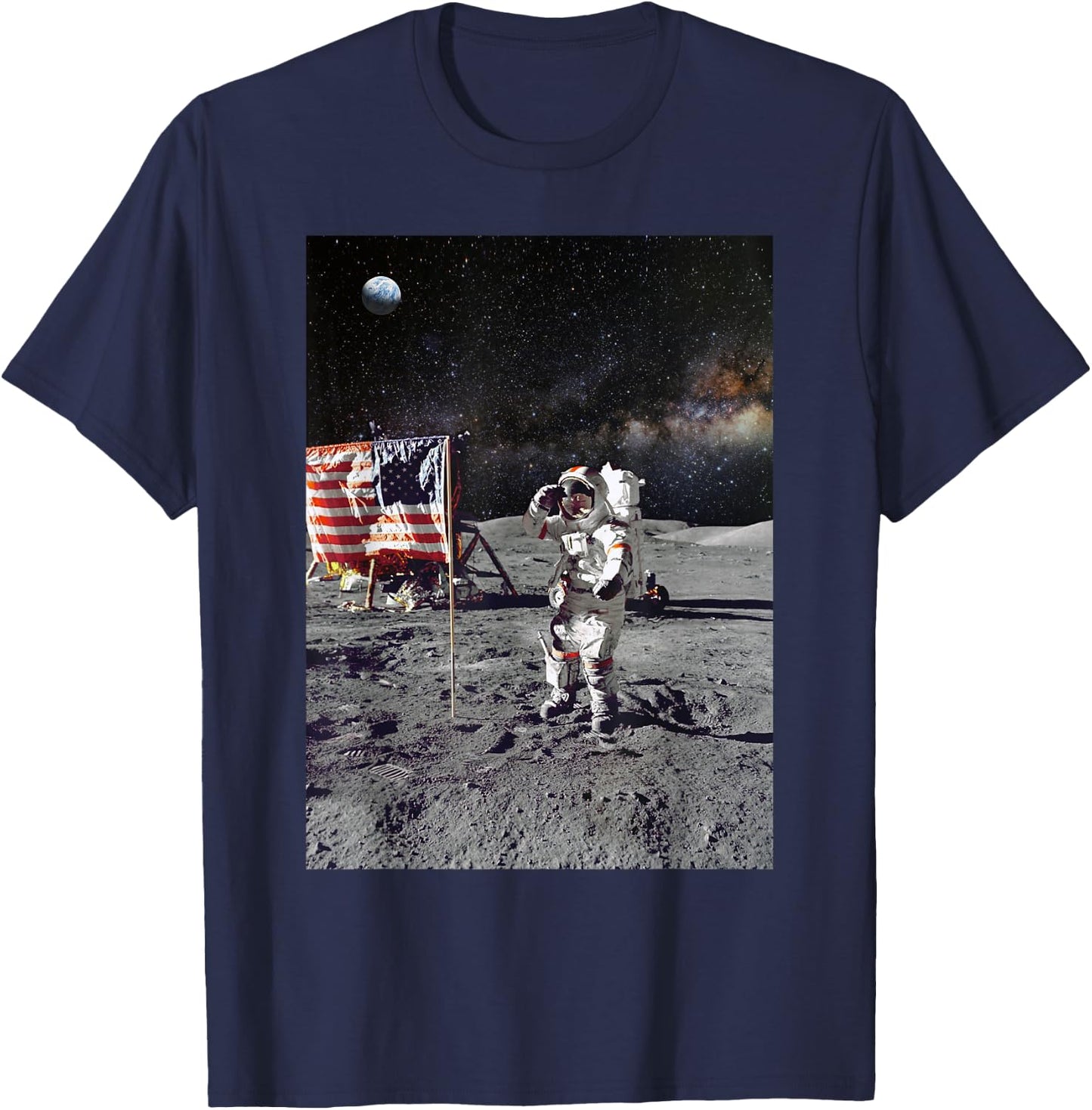 Man on the Moon T-Shirt - T-Shirt | Navy