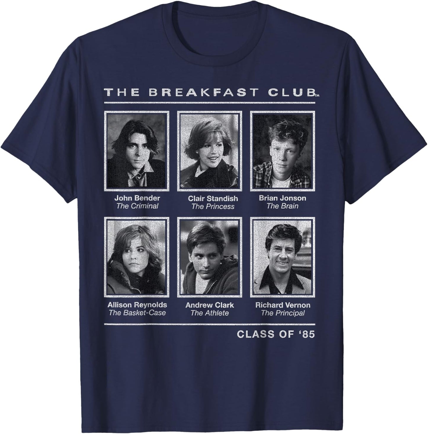 Breakfast Club Year Book Club Photos T-Shirt - T-Shirt | Navy