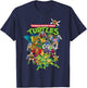 Teenage Mutant Ninja Turtles Large Character Group T-Shirt - T-Shirt | Navy