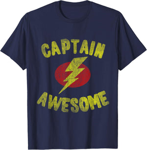 Retro Captain Awesome T-Shirt - T-Shirt | Navy