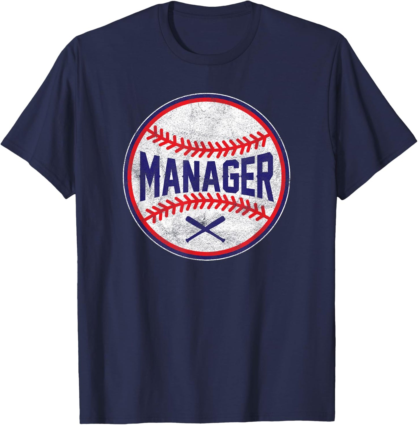 MANAGER Baseball Positions team designer shirts T-Shirt - T-Shirt | Navy