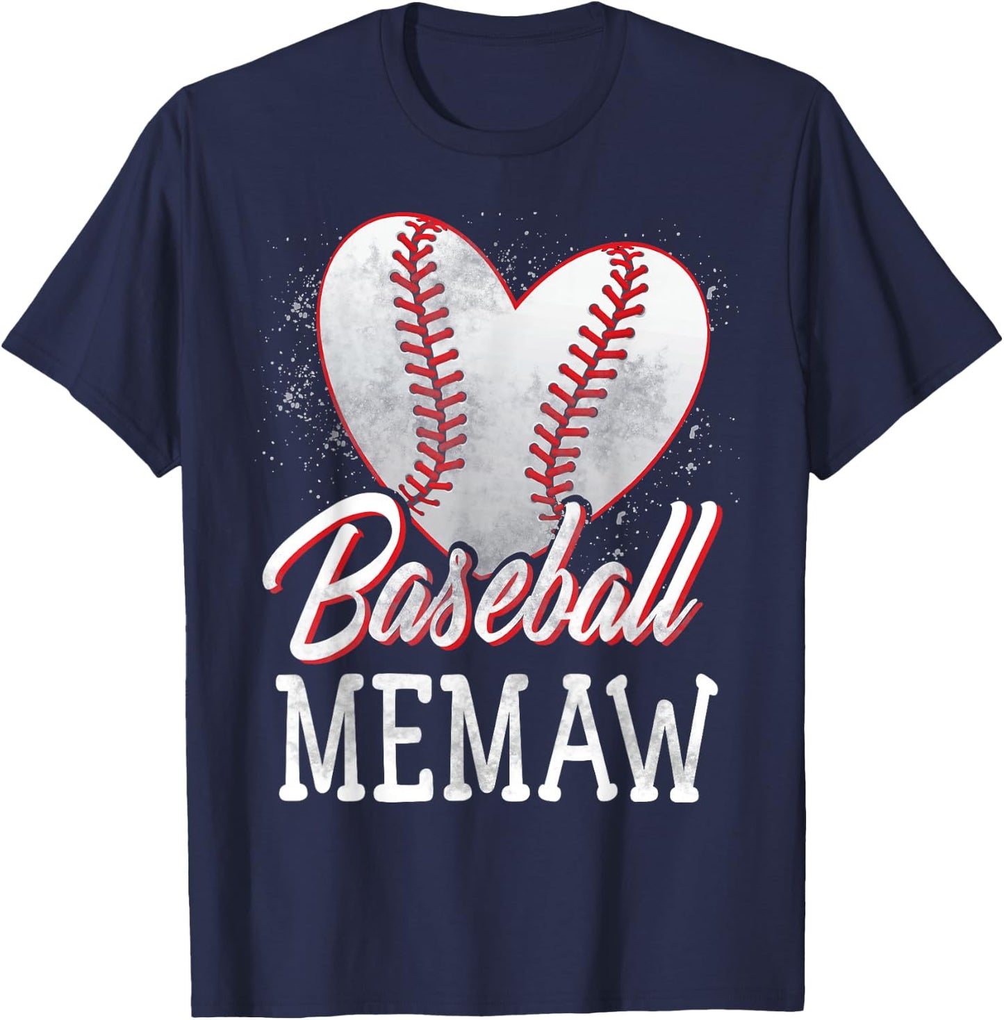 Baseball Memaw Baseball Player T-Shirt - T-Shirt | Navy