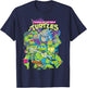 Teenage Mutant Ninja Turtles Fight with Shredder T-Shirt - T-Shirt | Navy