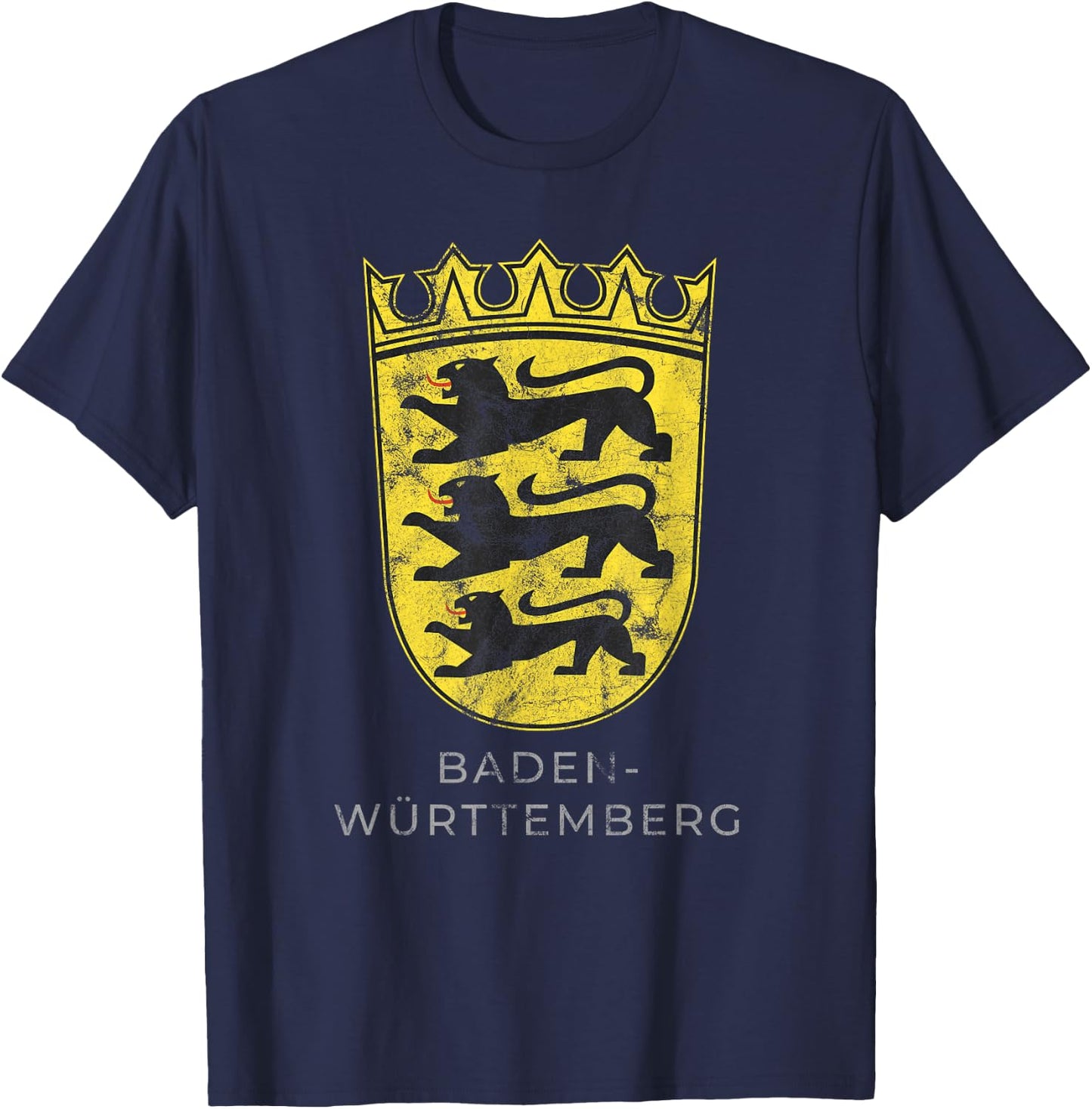 Badei wurttemberg German Coat of Arm Germany Deutsch Shirt T-Shirt - T-Shirt | Navy