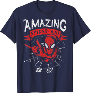 Marvel The Amazing Spider-Man Grunge Graphic T-Shirt - T-Shirt | Navy