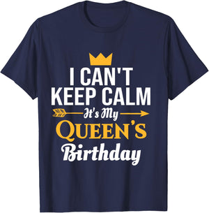 husband wife birthday shirt - Its My Queen's Birthday T-Shirt - T-Shirt | Navy