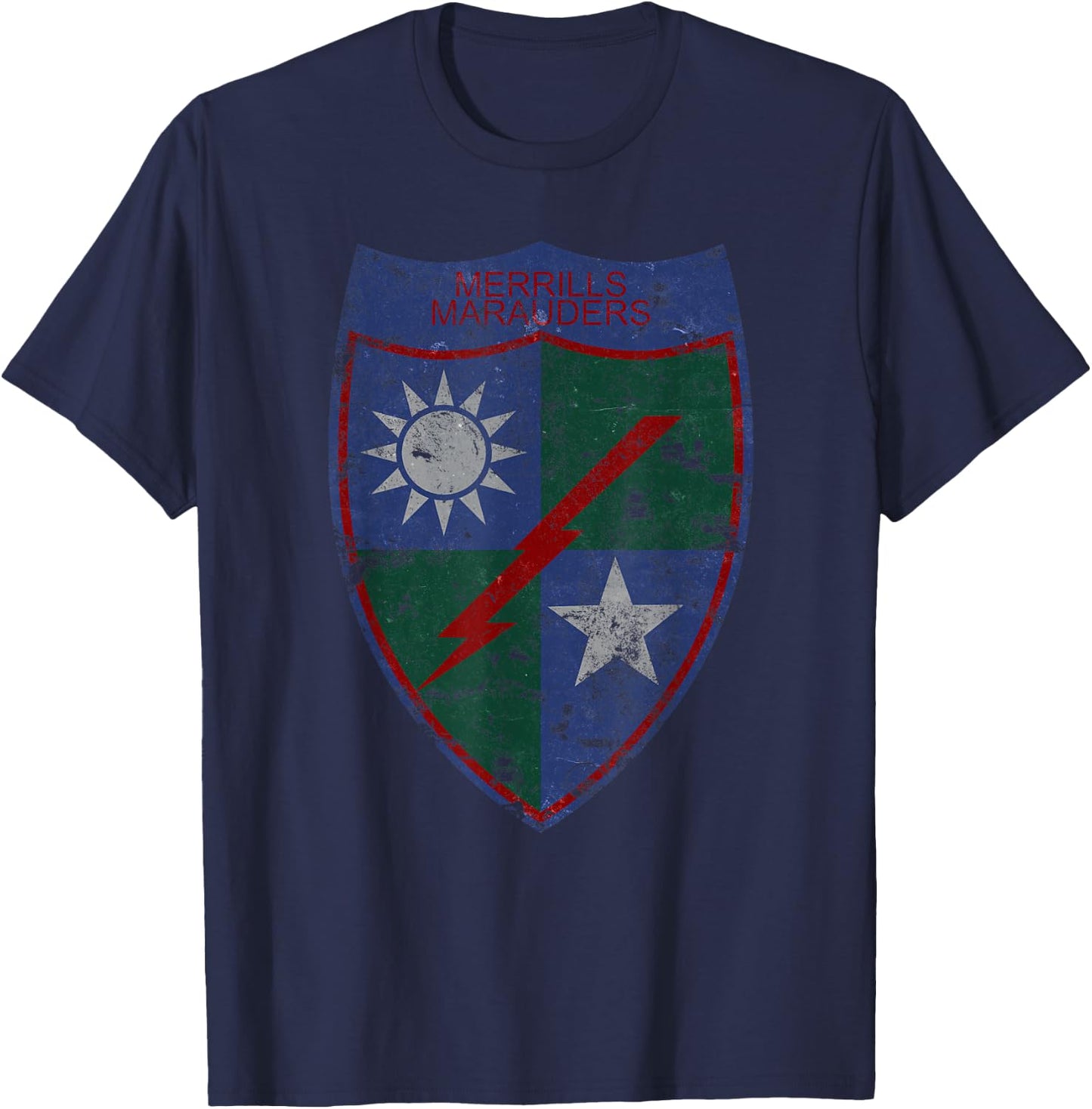 Merrill's Marauders WWII Era Unit Insignia Vintage T-Shirt - T-Shirt | Navy