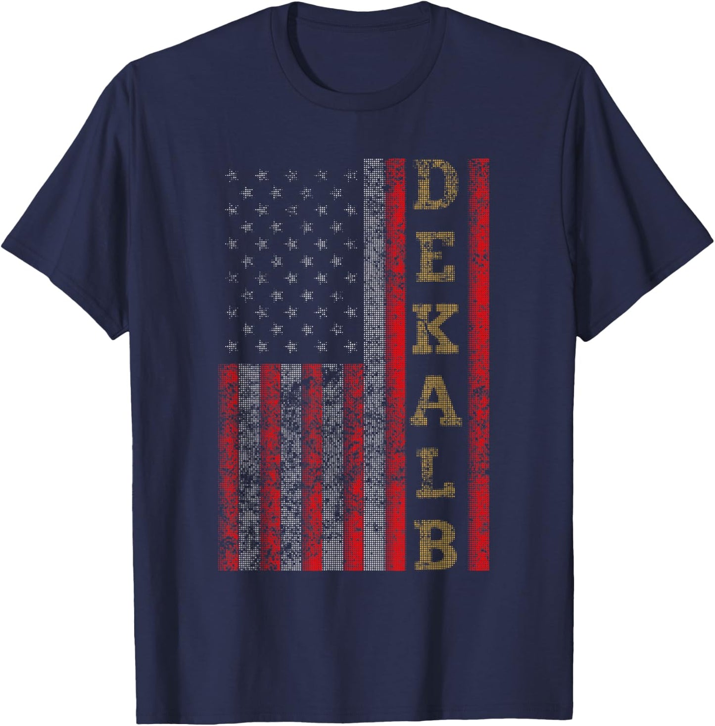 Cool Patriotic Dekalb USA - US Flag Gift T-Shirt - T-Shirt | Navy