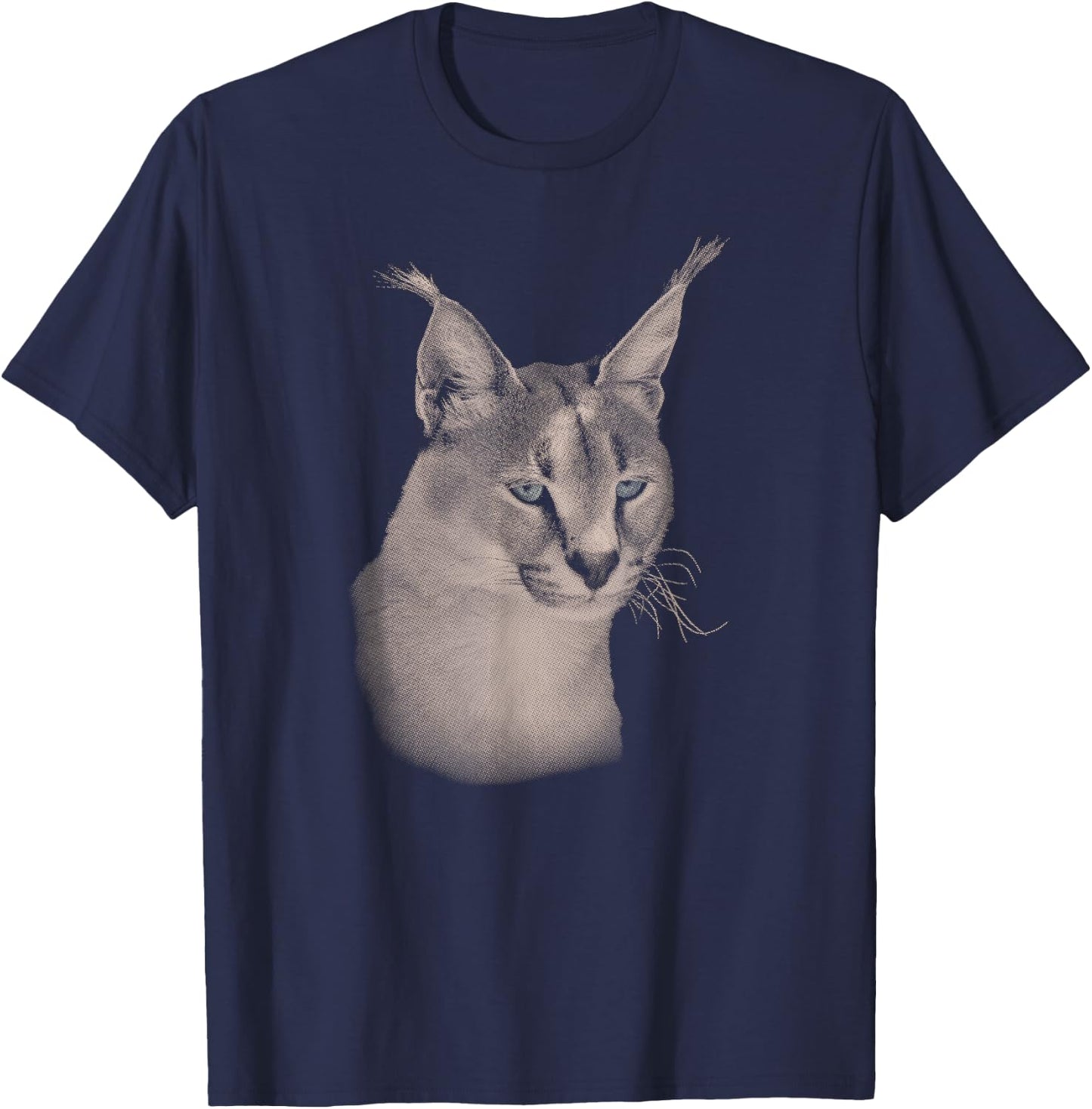 Caracal Wild Cat African Wildlife for Cat Lovers T-Shirt - T-Shirt | Navy