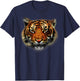 Tiger Eyes Animal Print Leopard Cheetah Head Lion Cat Shirt Women Kids T-Shirt - T-Shirt | Navy