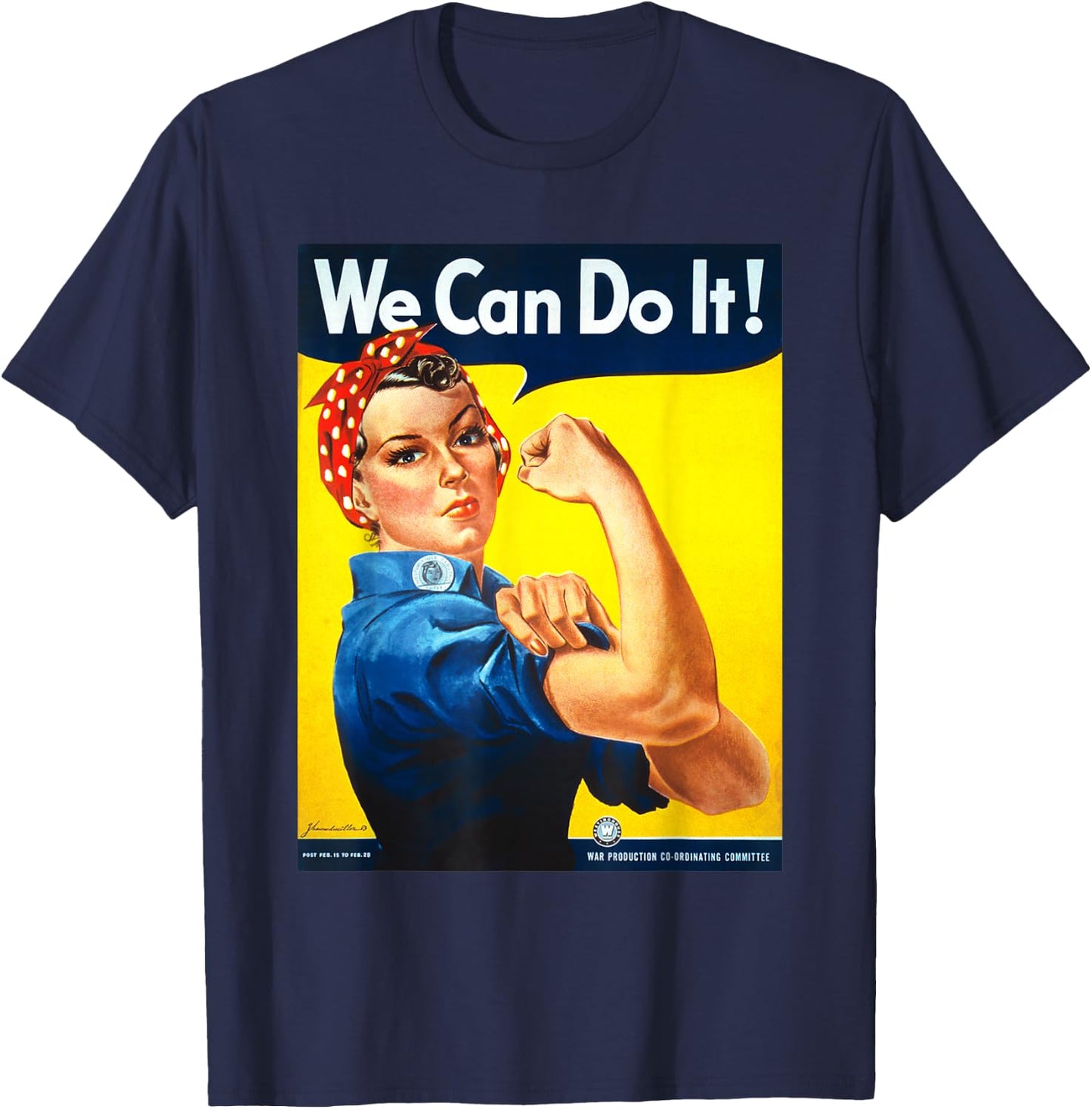 Rosie The Riveter T-Shirt - T-Shirt | Navy