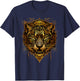 Aztec Jaguar Mayan Mexican Mythology Feathered Serpent T-Shirt - T-Shirt | Navy