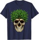 Marijuana Skull Smoke Weed Cannabis 420 Pot Leaf Sugar Skull T-Shirt - T-Shirt | Navy
