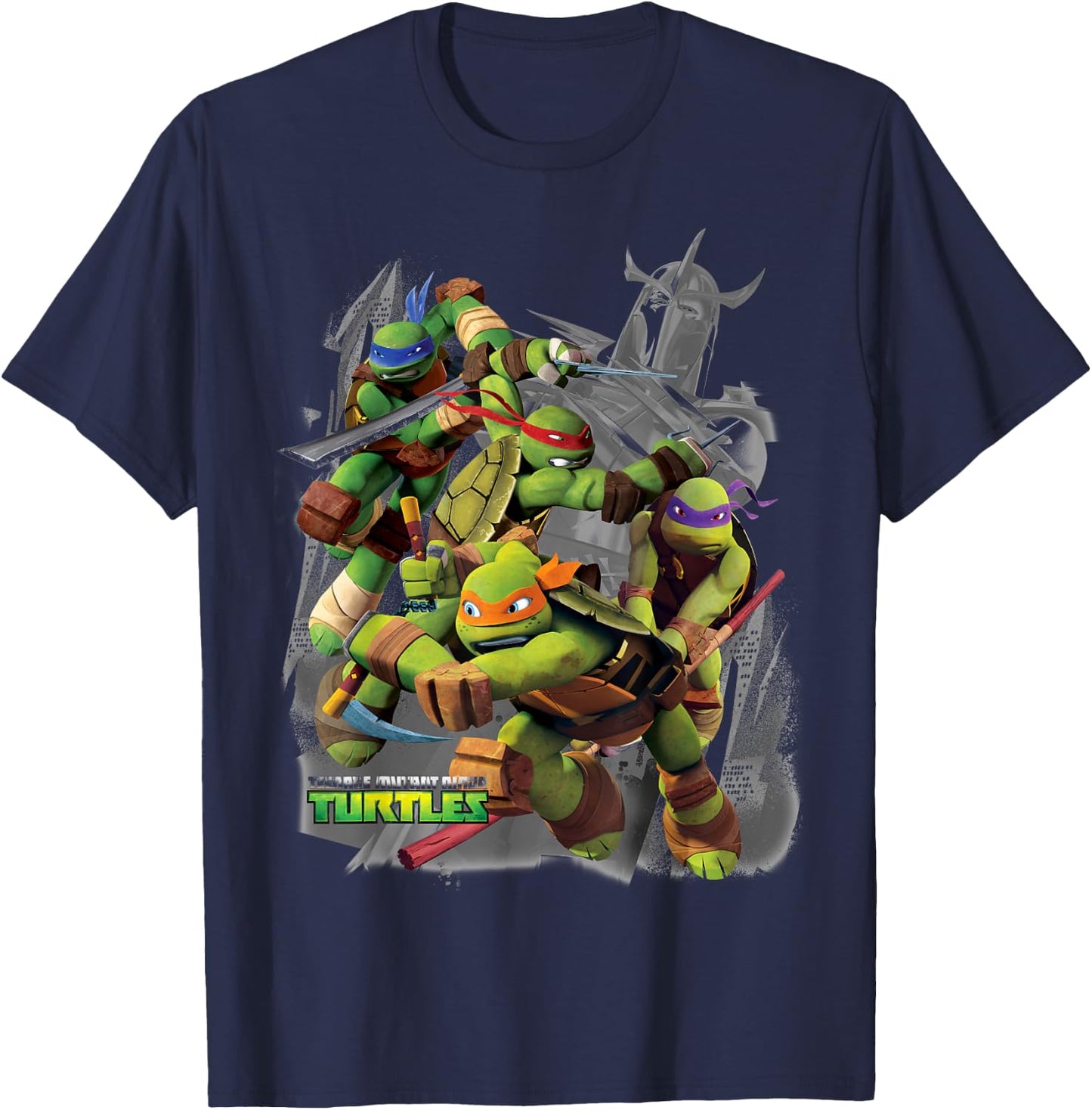 Teenage Mutant Ninja Turtles Versus Shredder T-Shirt - T-Shirt | Navy