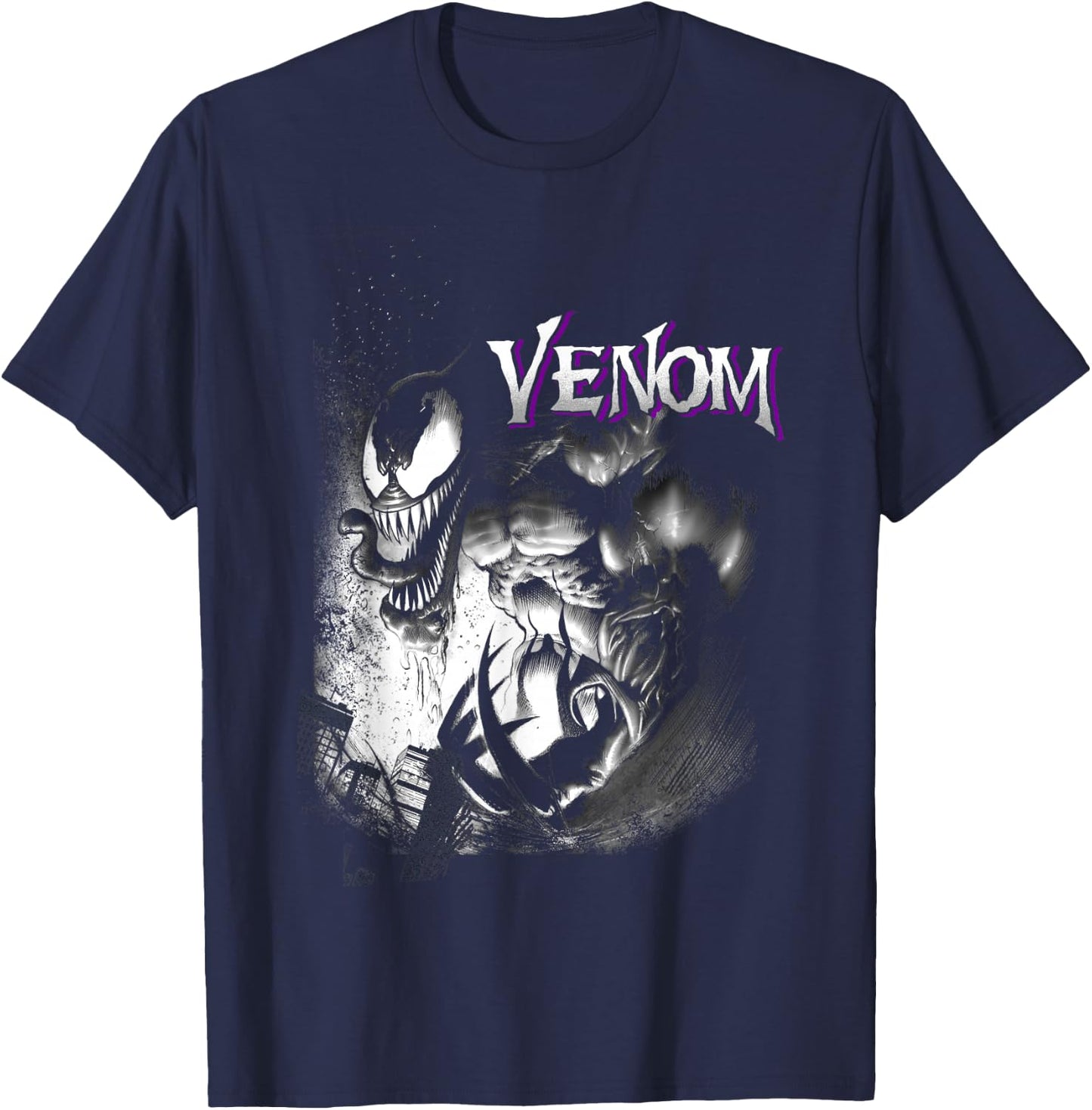 Marvel Venom City Shadows Graphic T-Shirt - T-Shirt | Navy