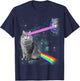 Laser Eyes Space Cat Women Kids T-Shirt - T-Shirt | Navy