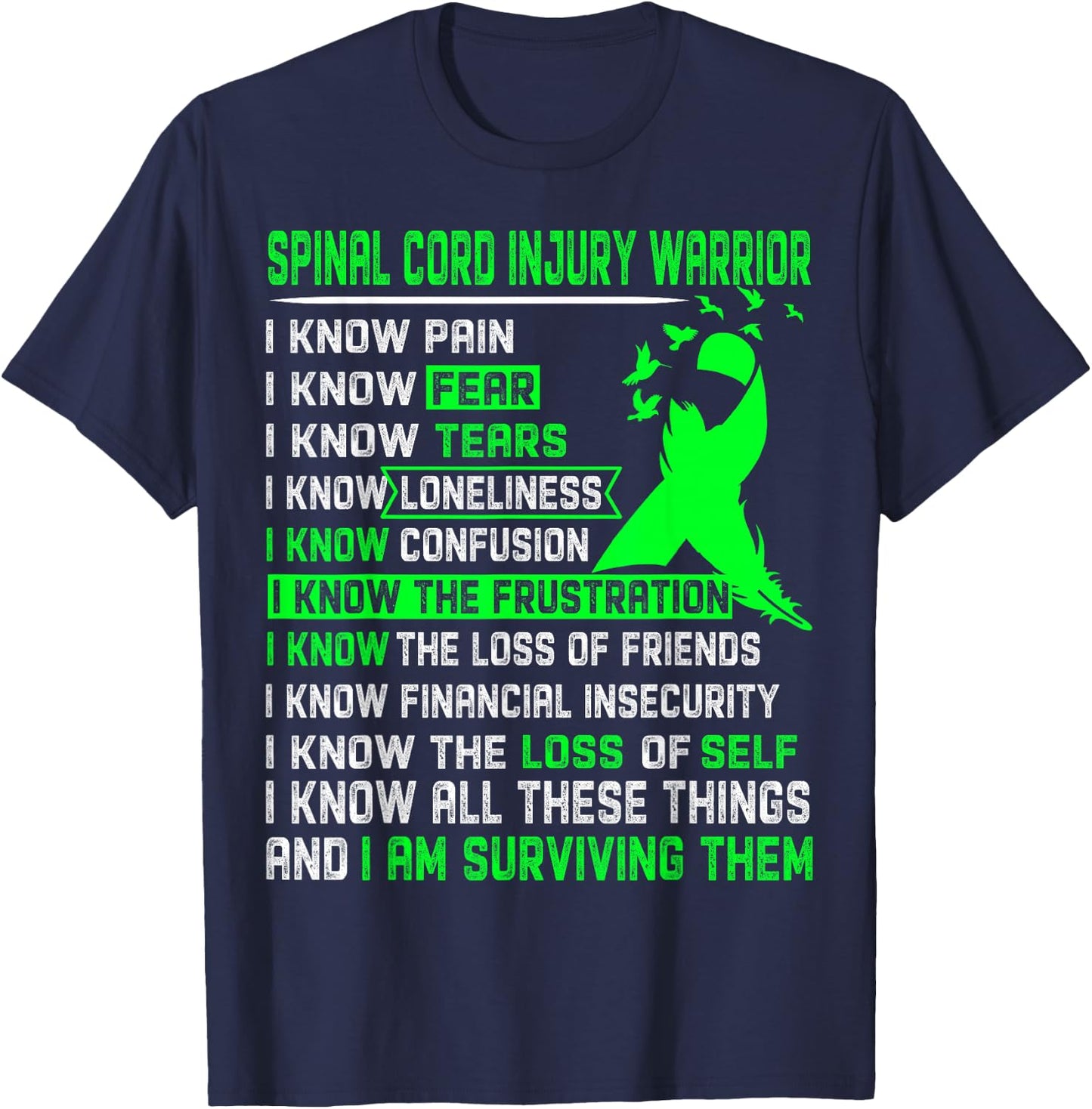 Spinal Cord Injury Warrior Men T-Shirt - T-Shirt | Navy