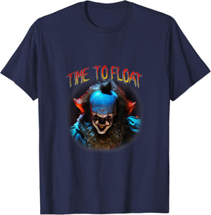 It Time To Float Creepy Pennywise Big Face Chest Portrait T-Shirt - T-Shirt | Navy