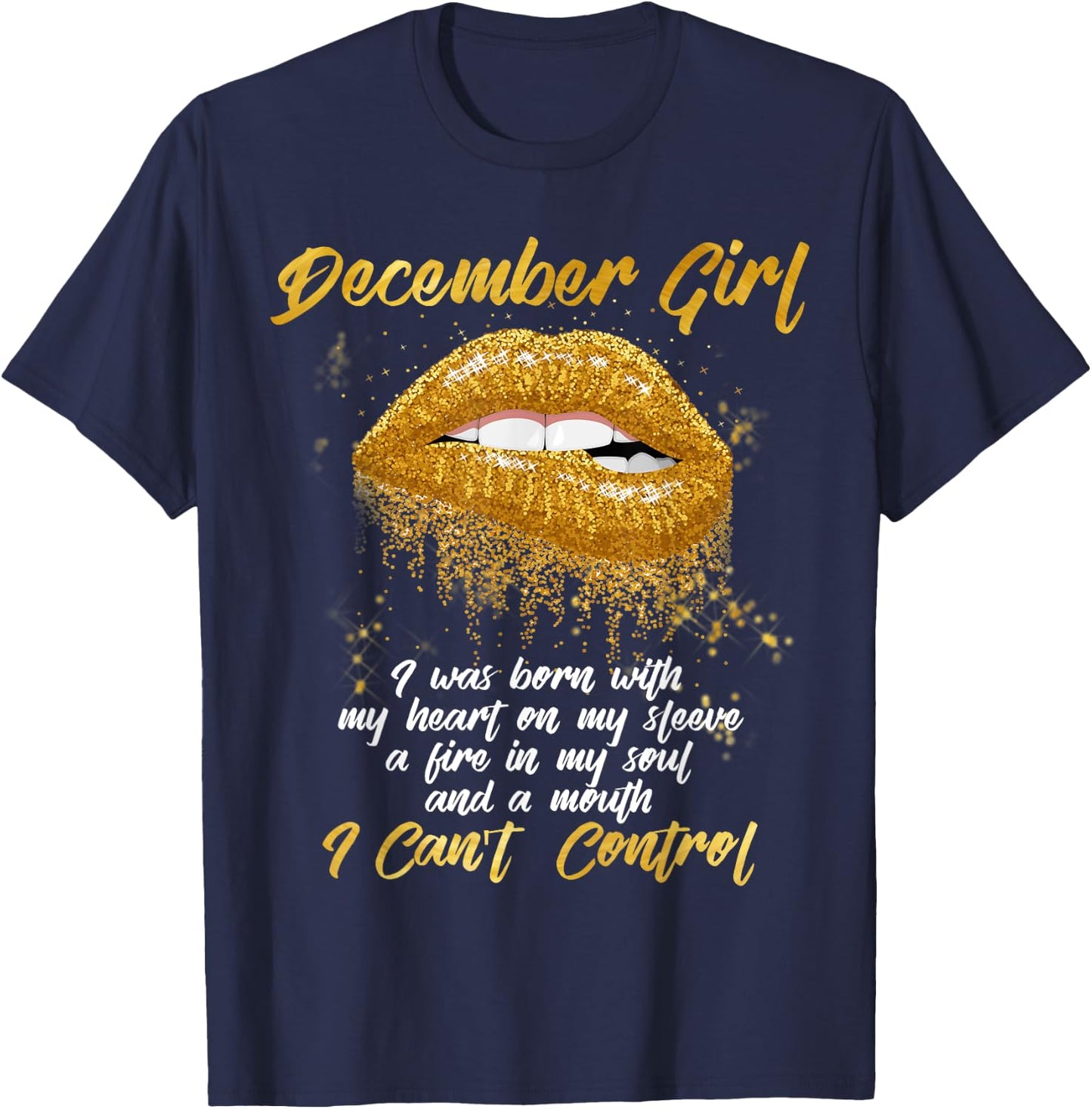 I'm a December Girl Shirt Funny Birthday T-Shirt - T-Shirt | Navy