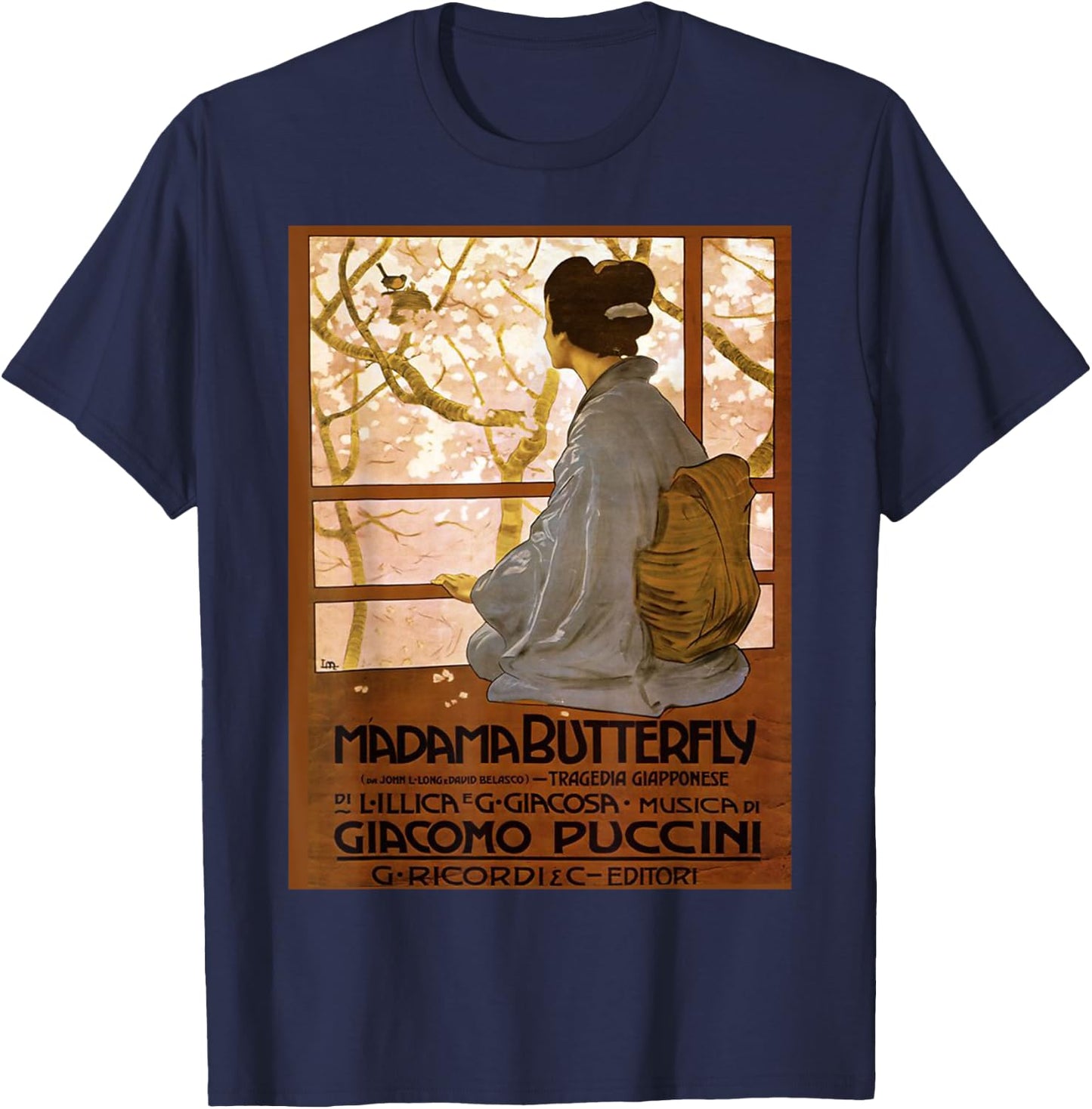 Vintage poster - Madama Butterfly Retro T-Shirt - T-Shirt | Navy