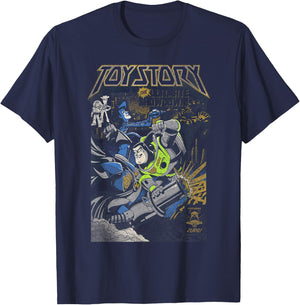 Disney Pixar Toy Story Woody And Buzz Zurg Ultimate Showdown T-Shirt - T-Shirt | Navy