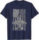 F-18 F/A-18E Super Hornet Jet Airplane Vintage Flag T-Shirt - T-Shirt | Navy