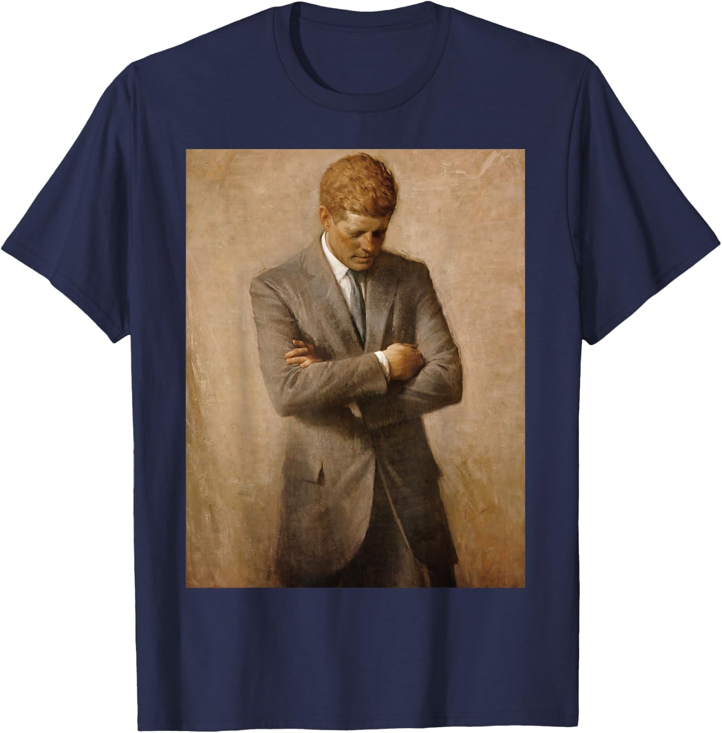 JFK Portrait John F Kennedy USA Historical Most Love USA T-Shirt - T-Shirt | Navy