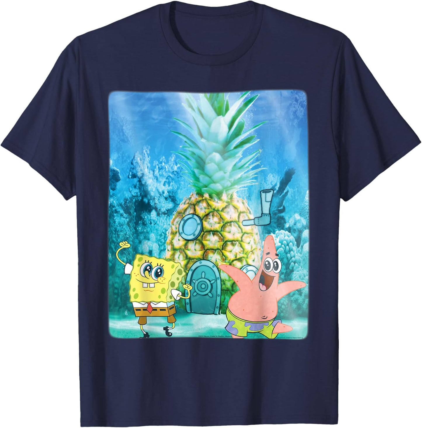 SpongeBob SquarePants - Fish Bowl T-Shirt - T-Shirt | Navy