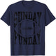 Vintage Sunday Funday Football Men Women Kids T-Shirt - T-Shirt | Navy