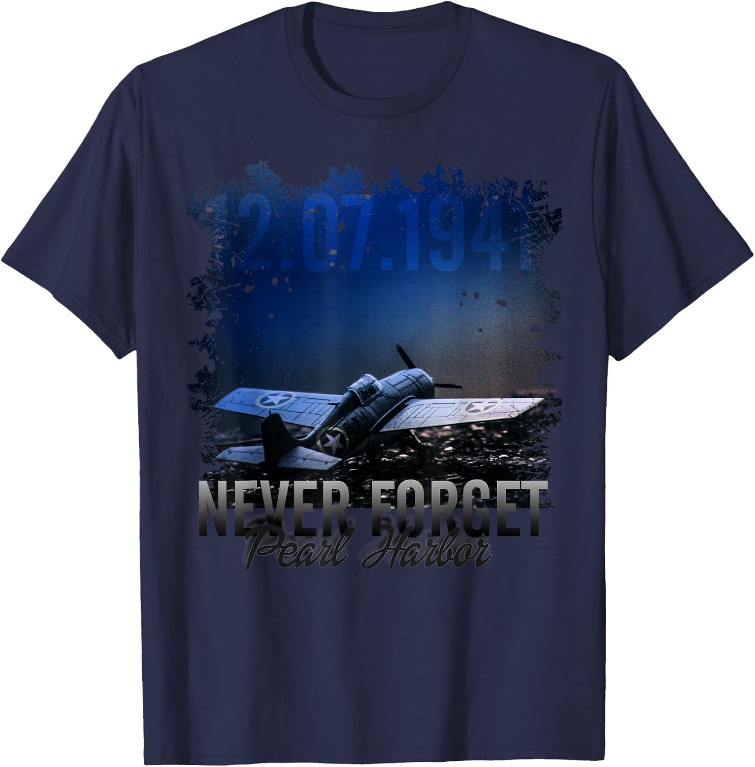 Never Forget Pearl Harbor T-Shirt - T-Shirt | Navy